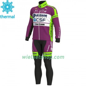 Fietskleding (Fietsshirt Lange Mouw + Lange Koersbroek) 2020 Bardiani-CSF N001 Winter Thermal Fleece